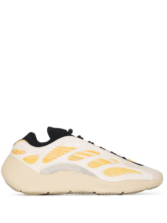 adidas Yeezy 700 V3 Safflower Sneakers — Creamy Beige/Yellow — Size US M 9 - US W 10.5 — Front View