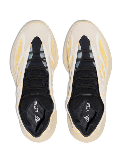 adidas Yeezy 700 V3 Safflower Sneakers — Creamy Beige/Yellow — Size US M 9 - US W 10.5 — Top View