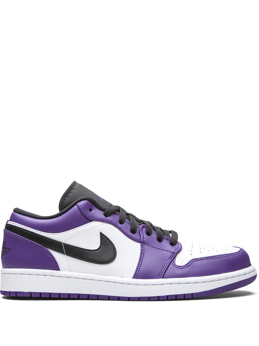 Air Jordan 1 Low Court Purple Sneakers — Same as shown — Size US M 9.5 - US W 11 — Front View