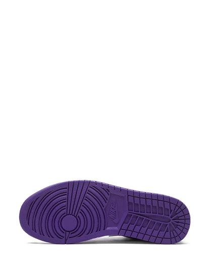 Air Jordan 1 Low Court Purple Sneakers — Same as shown — Size US M 9.5 - US W 11 — Top View