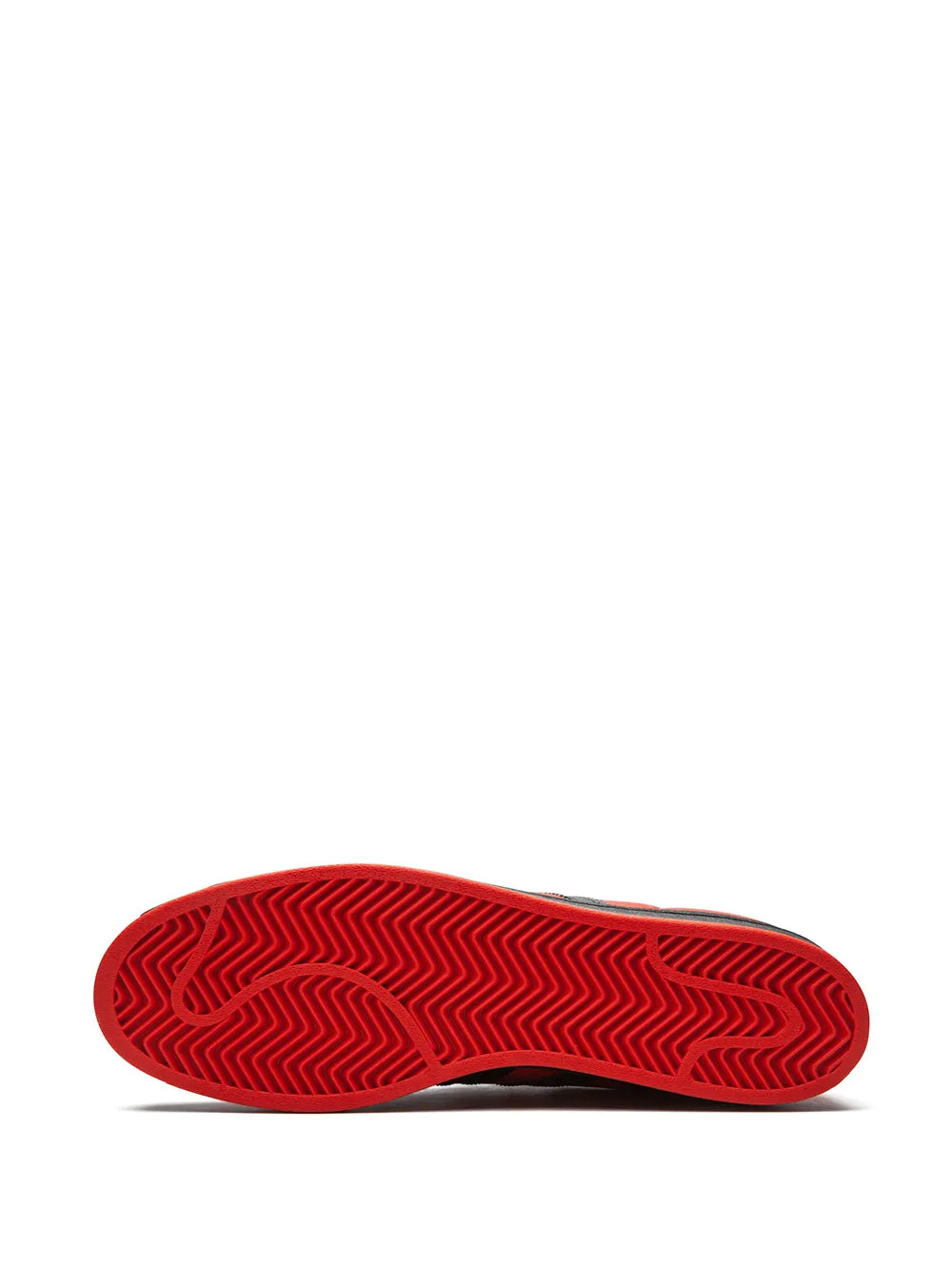 adidas X Miles Morales Superstar J Spider-Man Sneakers — Red/Black — Size US M 6 - US W 7.5 — Top View