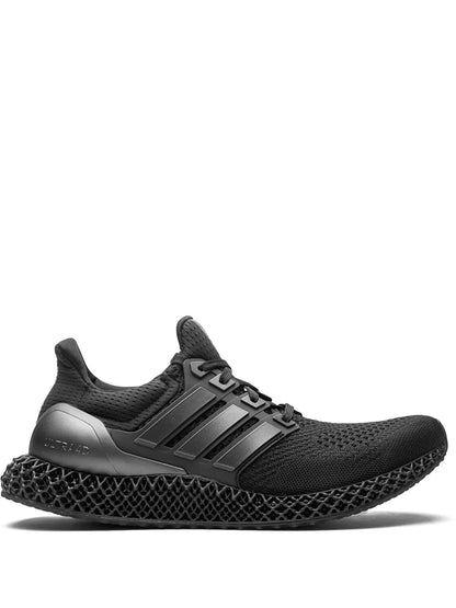 adidas Ultra 4D Triple Black Sneakers — Black — Size US M 5 - US W 6.5 — Front View
