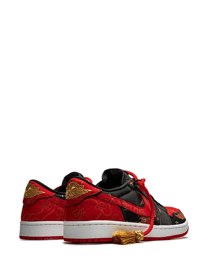 Air Jordan 1 Low Og Chinese New Year 2021 Sneakers — Black/Red — Size US M 10.5 - US W 12 — Back View