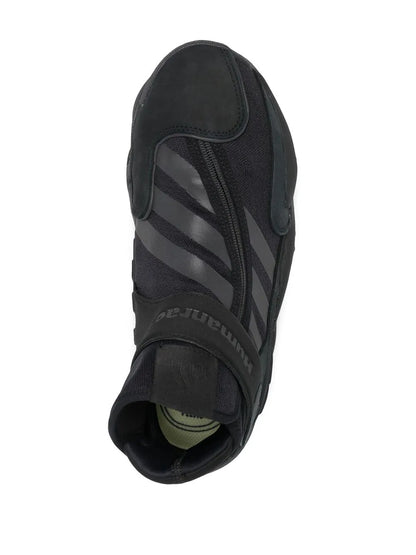 adidas X Pharrell Williams Triple Black High-Top Sneakers — Black — Size US M 10 - US W 11.5 — Top View