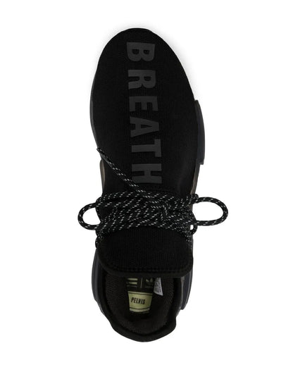 adidas X Pharrell Nmd Hu Black Future Sneakers — Black — Size US M 6 - US W 7.5 — Top View