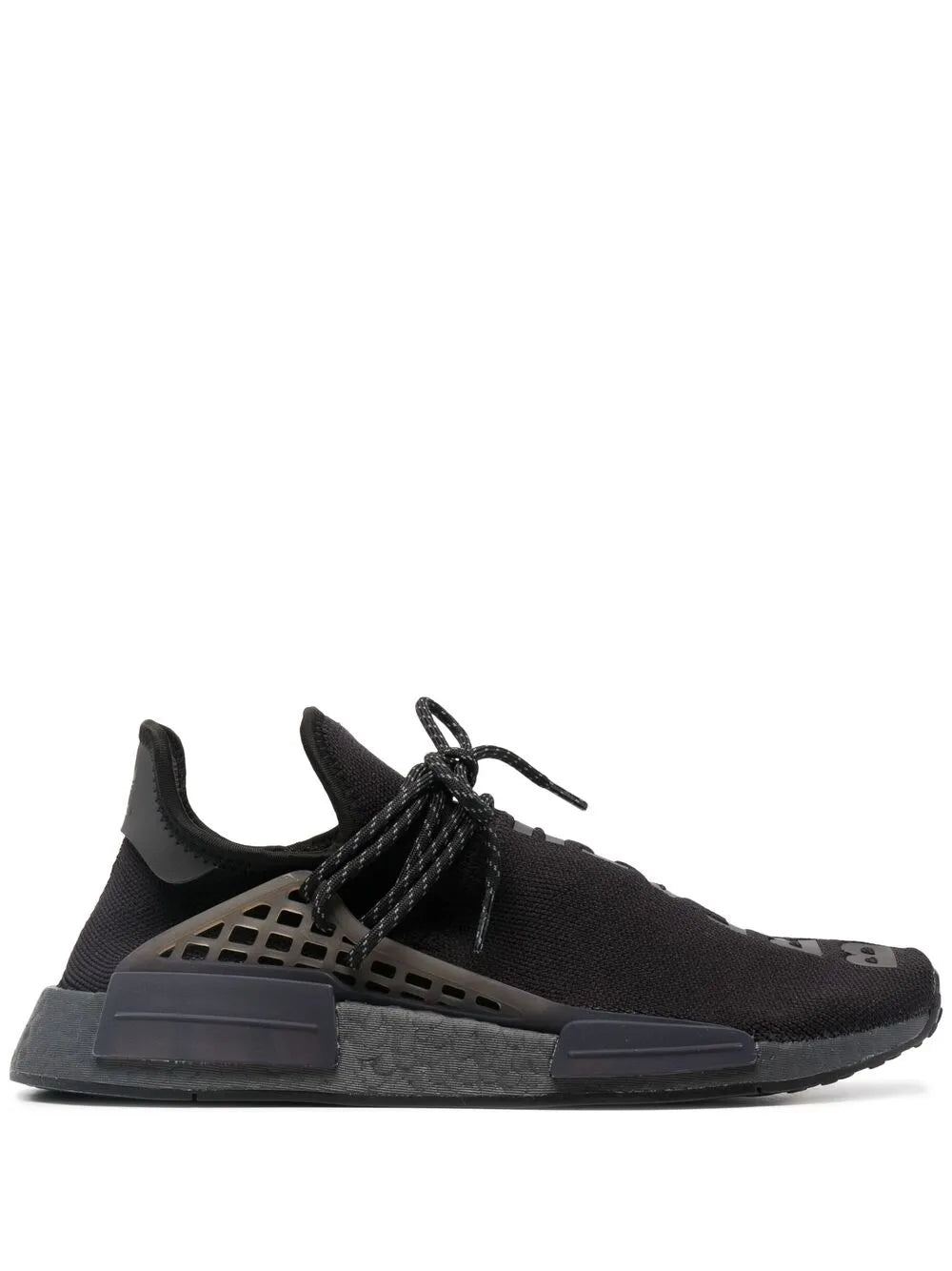 adidas X Pharrell Nmd Hu Black Future Sneakers — Black — Size US M 6 - US W 7.5 — Front View