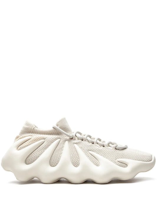 adidas Yeezy 450 Cloud White Sneakers — White — Size US M 6 - US W 7.5 — Front View