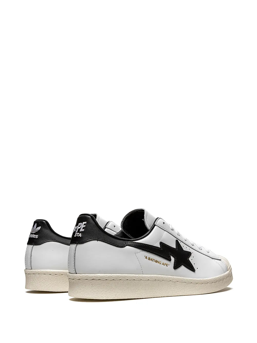 adidas X Bapte Superstar 80S White/Black Sneakers — Same as shown — Size US M 8 - US W 9.5 — Back View