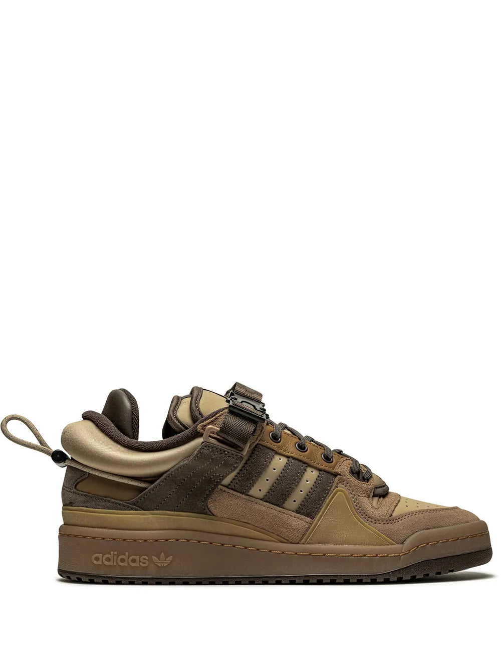 adidas X Bad Bunny Forum Buckle Low The First Cafe Sneakers — Same as shown — Size US M 8 - US W 9.5 — Front View