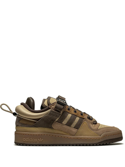 adidas X Bad Bunny Forum Buckle Low The First Cafe Sneakers — Same as shown — Size US M 8 - US W 9.5 — Front View