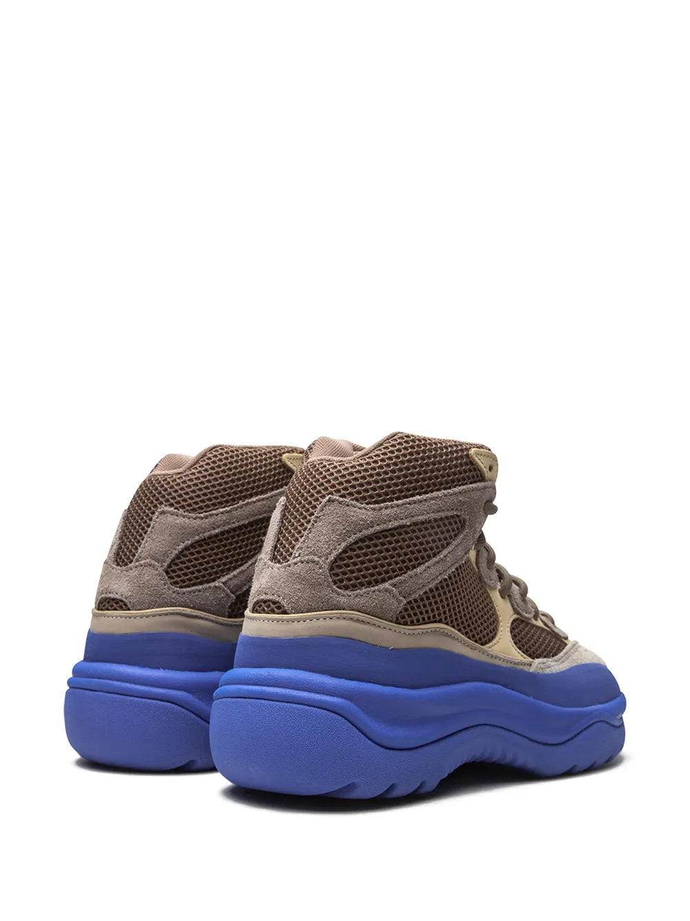 adidas Yeezy Taupe Blue Desert Boots — Brown/Blue — Size US M 3.5 - US W 5 — Back View