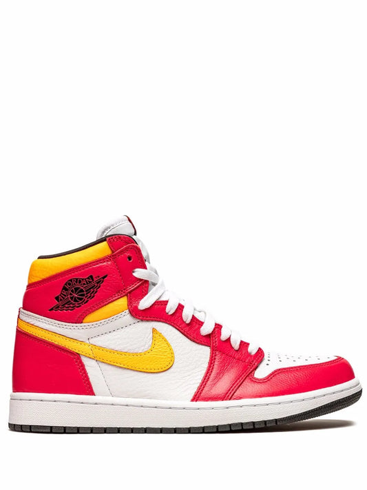 Air Jordan 1 High Og Light Fusion Red Sneakers — Same as shown — Size US M 6.5 - US W 8 — Front View