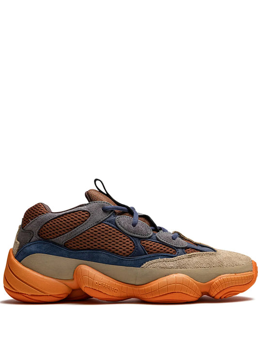 adidas Yeezy 500 Enflame Sneakers — Brown/Orange — Size US M 6 - US W 7.5 — Front View
