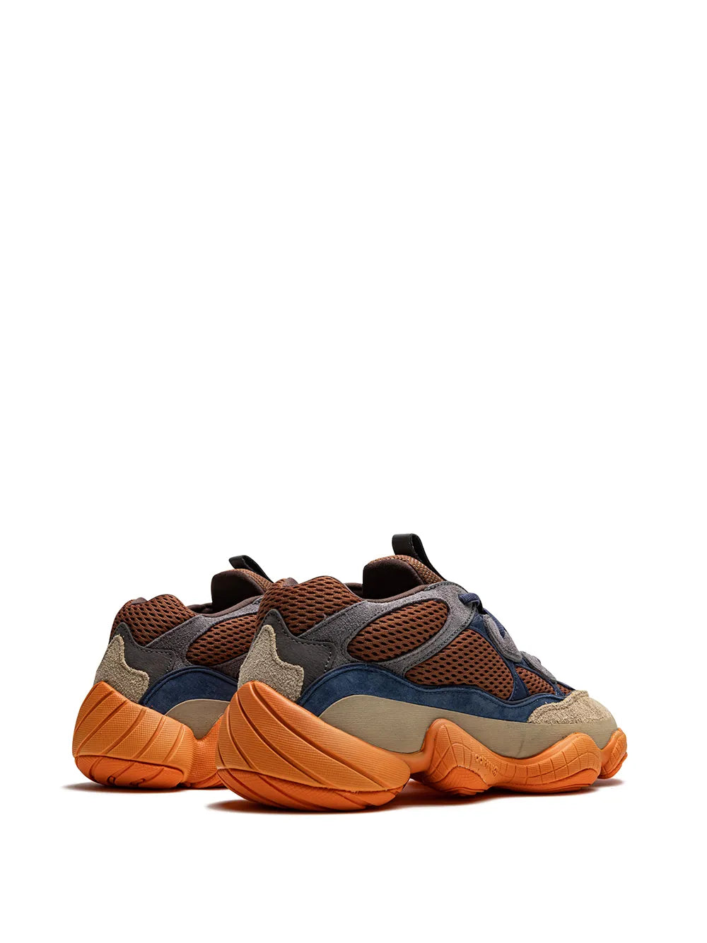adidas Yeezy 500 Enflame Sneakers — Brown/Orange — Size US M 6 - US W 7.5 — Back View