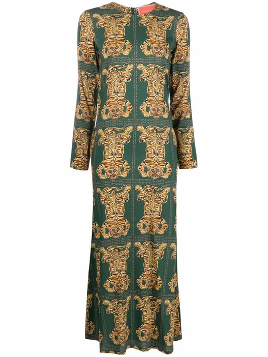 La Doublej Swing Tiger Print Dress — Same as shown — Size XS — Front View