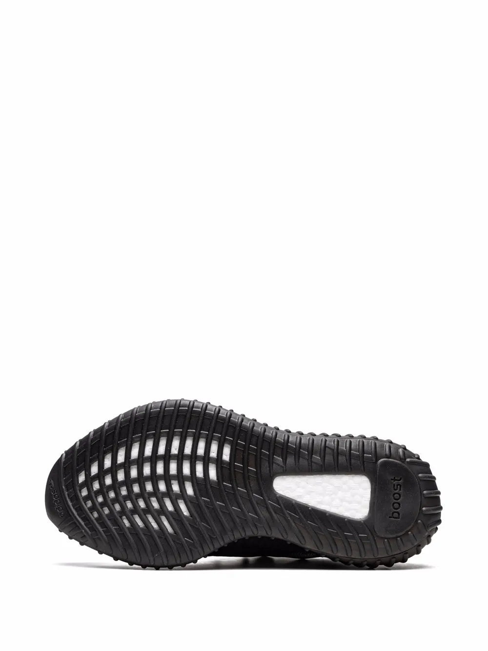 adidas Yeezy Boost 350 V2 Mono Cinder Sneakers — Black — Size US M 5.5 - US W 7 — Top View