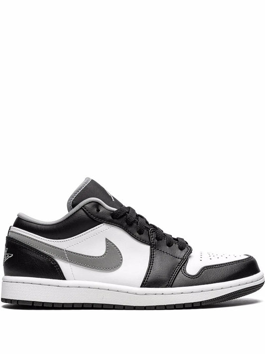 Air Jordan 1 Low Black/Particle Grey Sneakers — Black/White/Particle Grey — Size US M 11.5 - US W 13 — Front View