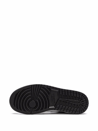 Air Jordan 1 Low Black/Particle Grey Sneakers — Black/White/Particle Grey — Size US M 11.5 - US W 13 — Top View