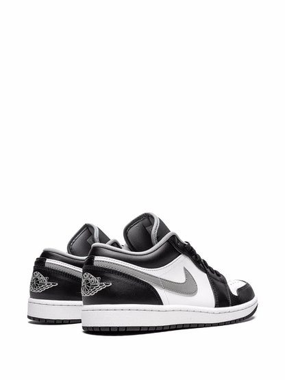 Air Jordan 1 Low Black/Particle Grey Sneakers — Black/White/Particle Grey — Size US M 11.5 - US W 13 — Back View