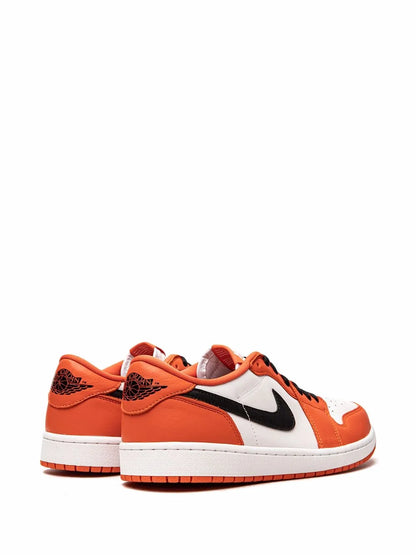 Air Jordan 1 Low Og Starfish Sneakers — Orange/White/Black — Size US M 10.5 - US W 12 — Back View