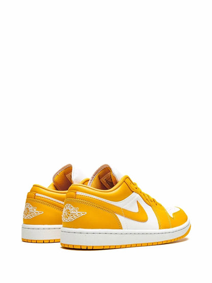 Air Jordan 1 Low Pollen Sneakers — Yellow/White — Size US M 10.5 - US W 12 — Back View