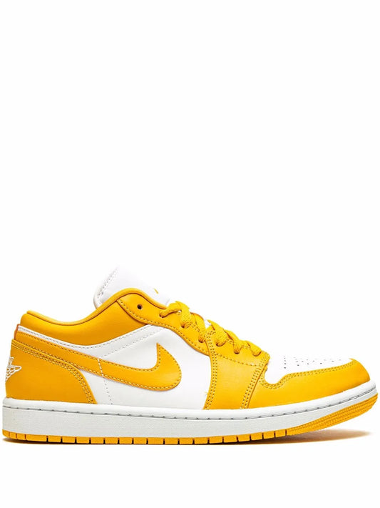 Air Jordan 1 Low Pollen Sneakers — Yellow/White — Size US M 10.5 - US W 12 — Front View
