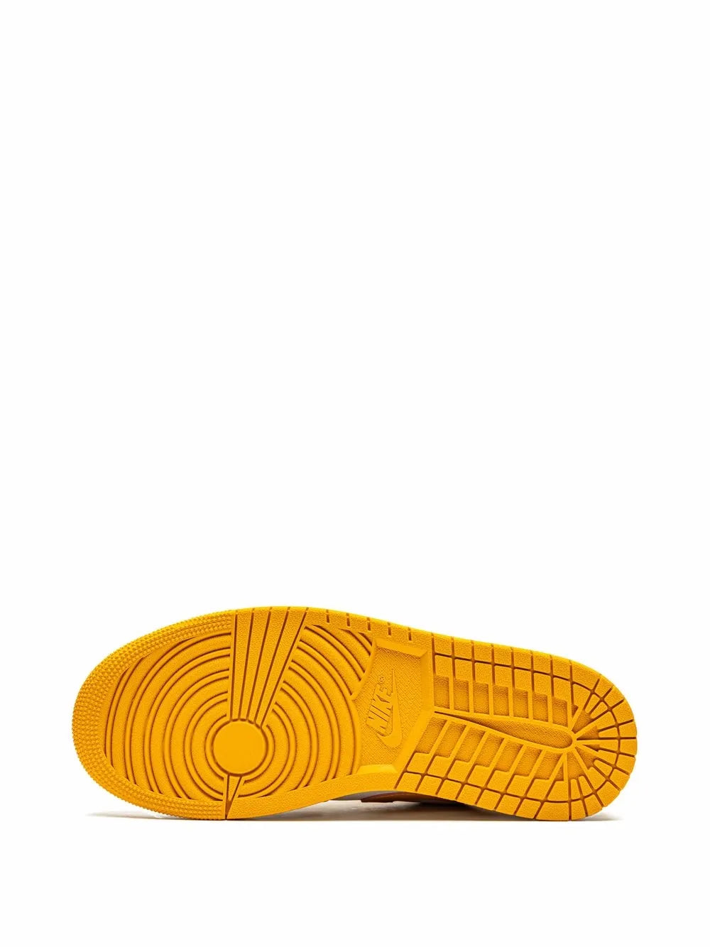 Air Jordan 1 Low Pollen Sneakers — Yellow/White — Size US M 10.5 - US W 12 — Top View