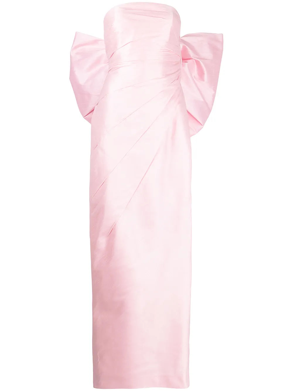 Bambah Oversize Bow Detail Gown — Pink — Size S — Front View