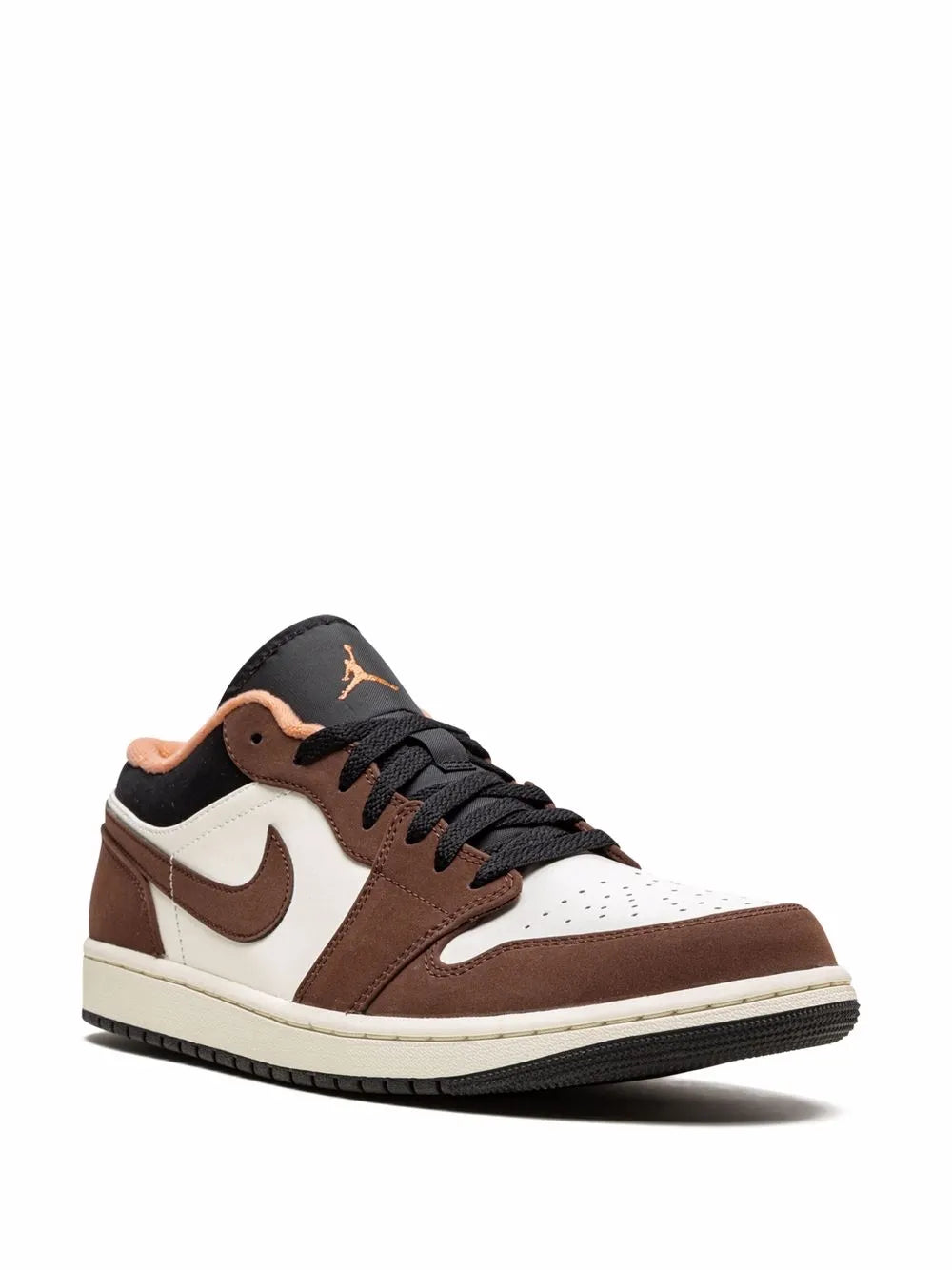 Air Jordan 1 Low Mocha Sneakers — White/Black — Size US M 10.5 - US W 12 — Side View