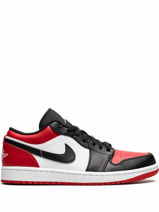 Air Jordan 1 Low Bred Toe Sneakers — Same as shown — Size US M 11.5 - US W 13 — Front View