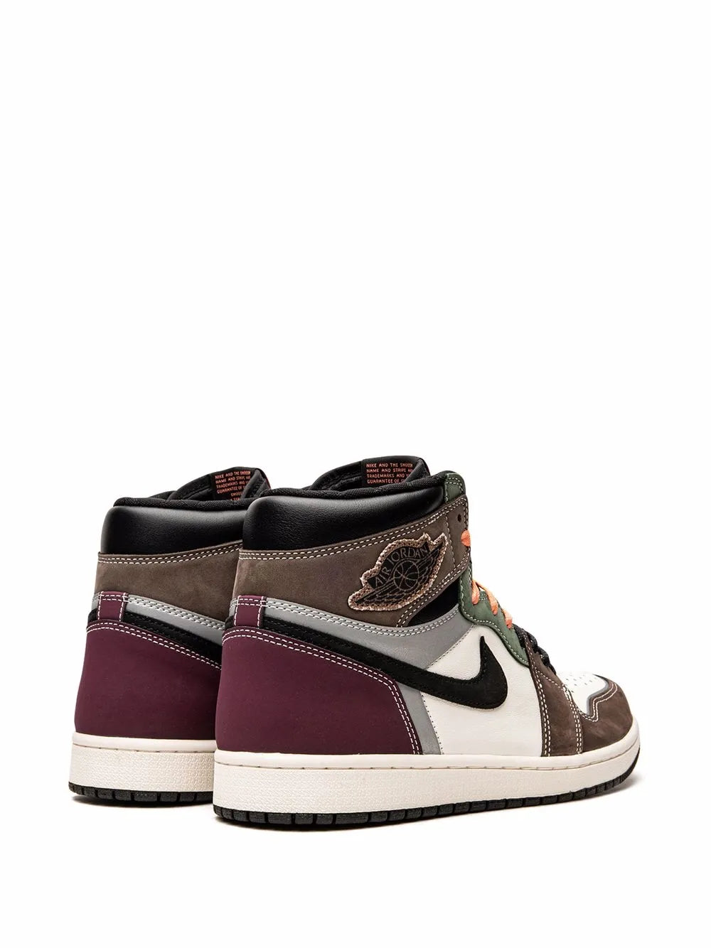 Air Jordan 1 High Og Hand Crafted Sneakers — Multicolour — Size US M 6.5 - US W 8 — Back View