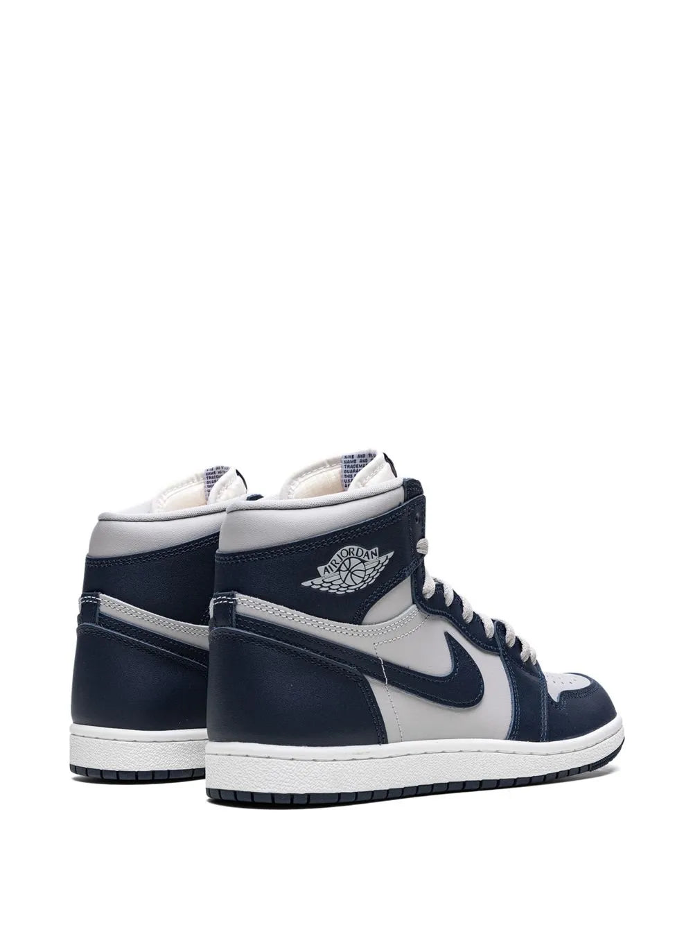 Air Jordan 1 High 85 Georgetown Sneakers — Blue/White — Size US M 6.5 - US W 8 — Back View