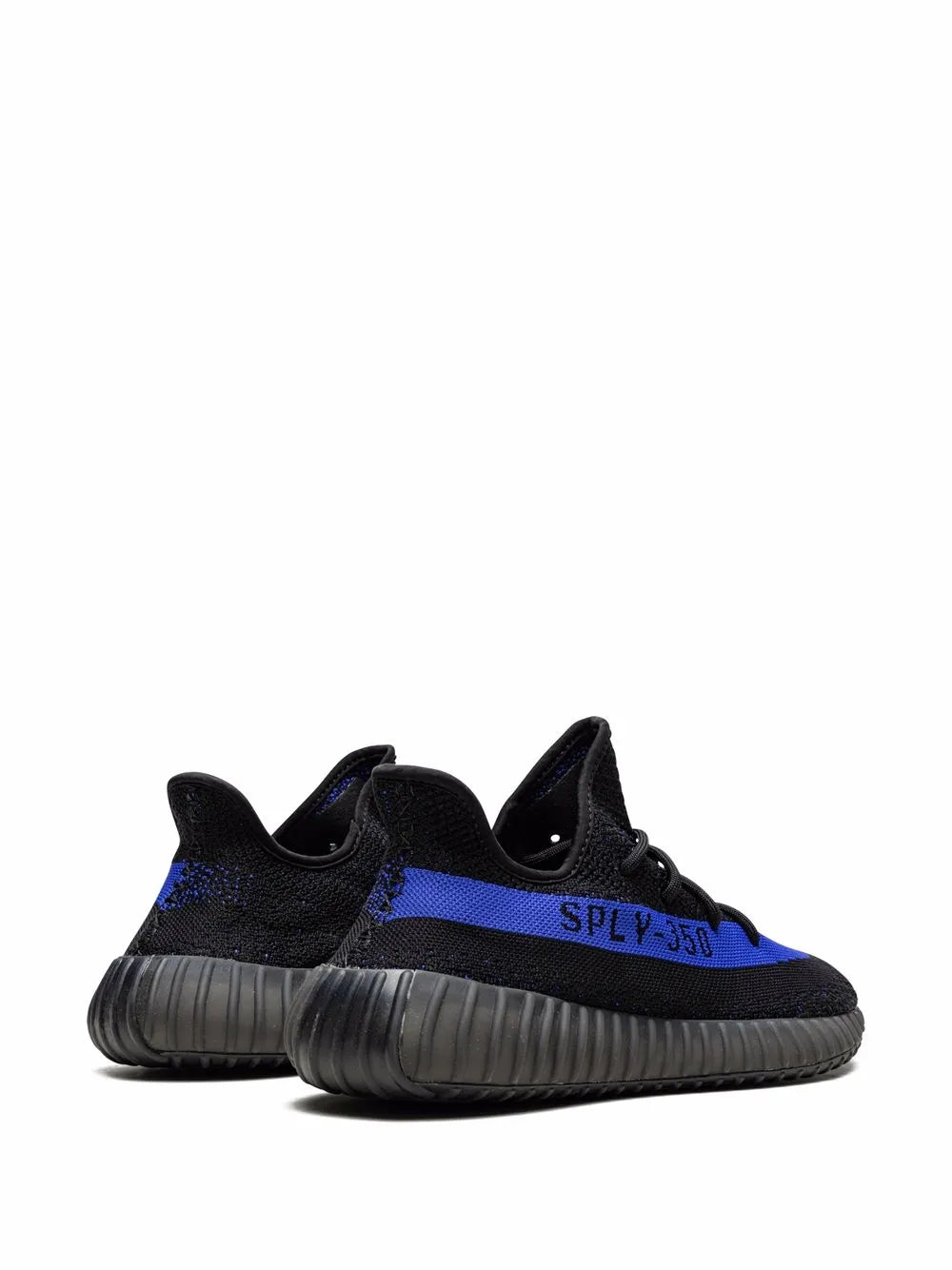 adidas Yeezy 350 V2 Dazzling Blue Sneakers — Black — Size US M 6 - US W 7.5 — Back View