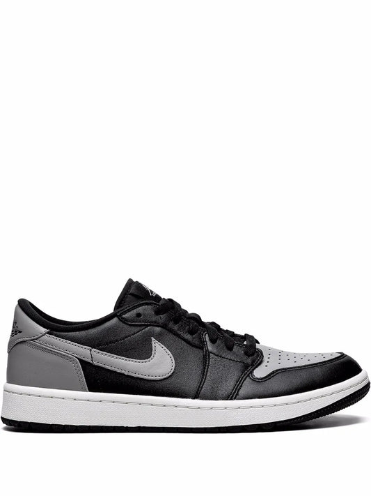 Air Jordan 1 Low Golf Shadow Sneakers — Grey/Black — Size US M 9.5 - US W 11 — Front View