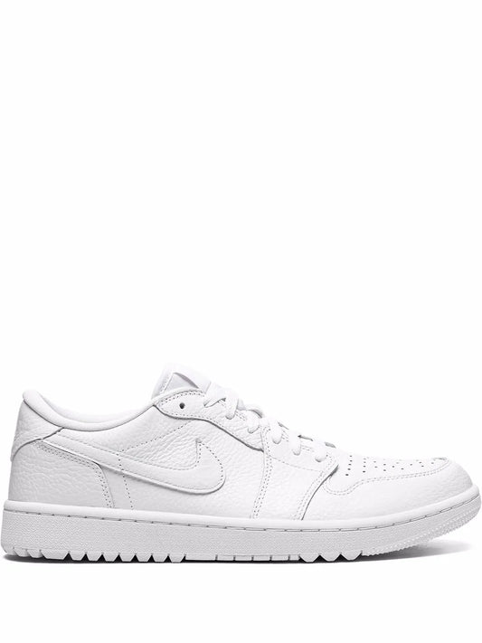 Air Jordan 1 Low Golf Triple White Sneakers — White — Size US M 9.5 - US W 11 — Front View