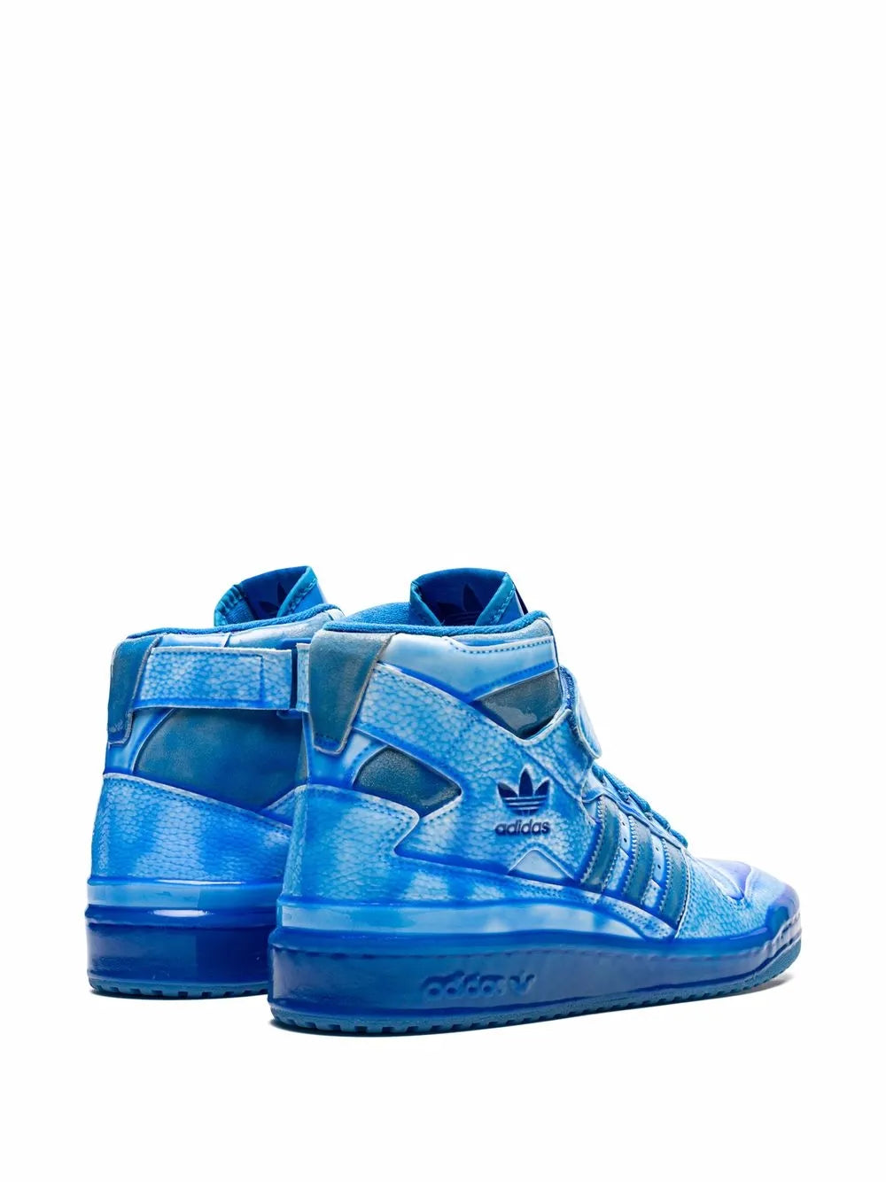 adidas X Jeremy Scott Forum High-Top Dipped Blue Sneakers — Same as shown — Size US M 5 - US W 6.5 — Back View