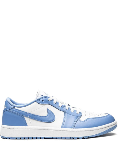 Air Jordan 1 Low Golf ?nc?Sneakers — White/University Blue — Size US M 9.5 - US W 11 — Front View
