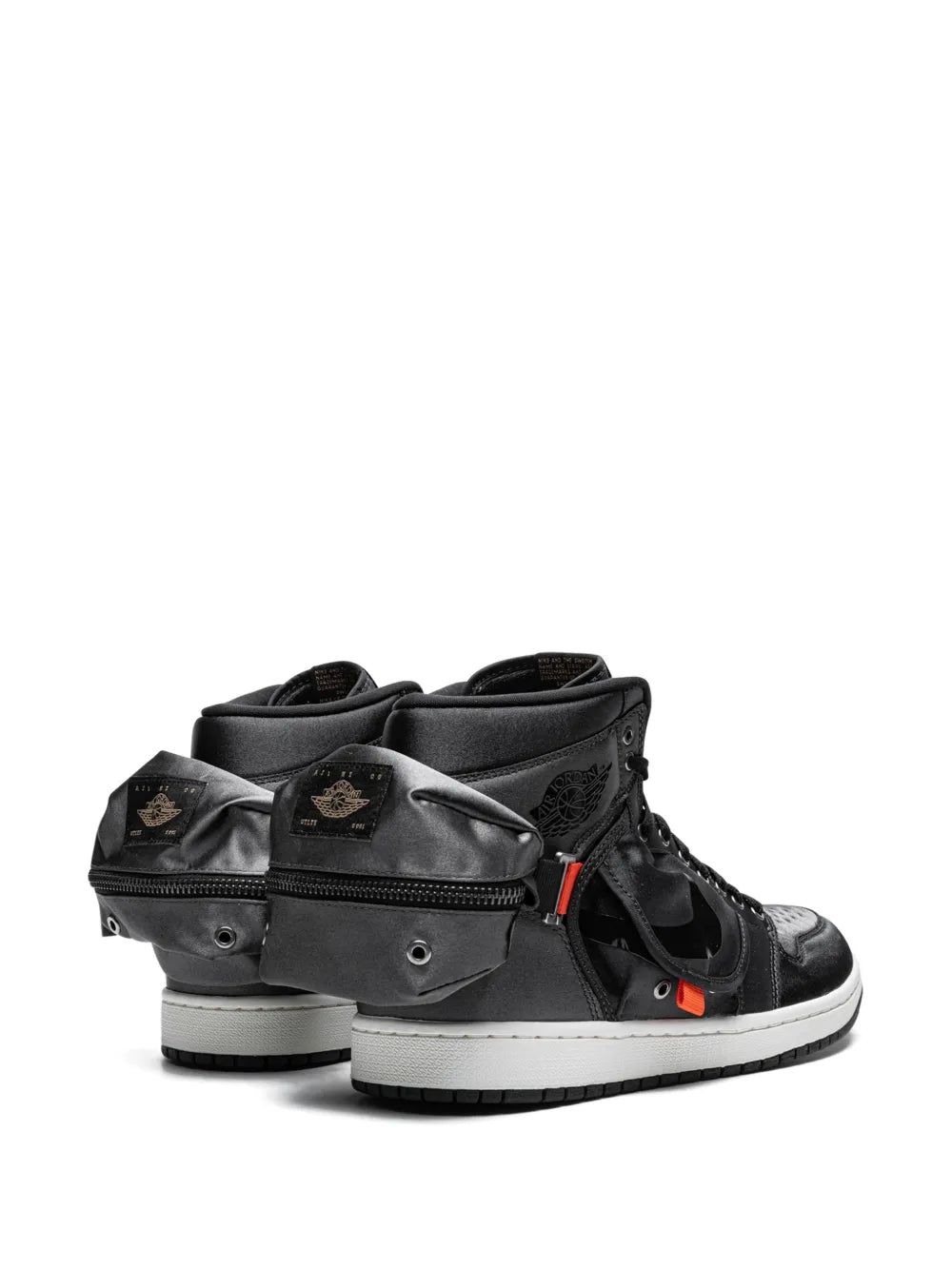 Air Jordan 1 High Og Stash Sneakers — Jet Black — Size US M 6.5 - US W 8 — Back View