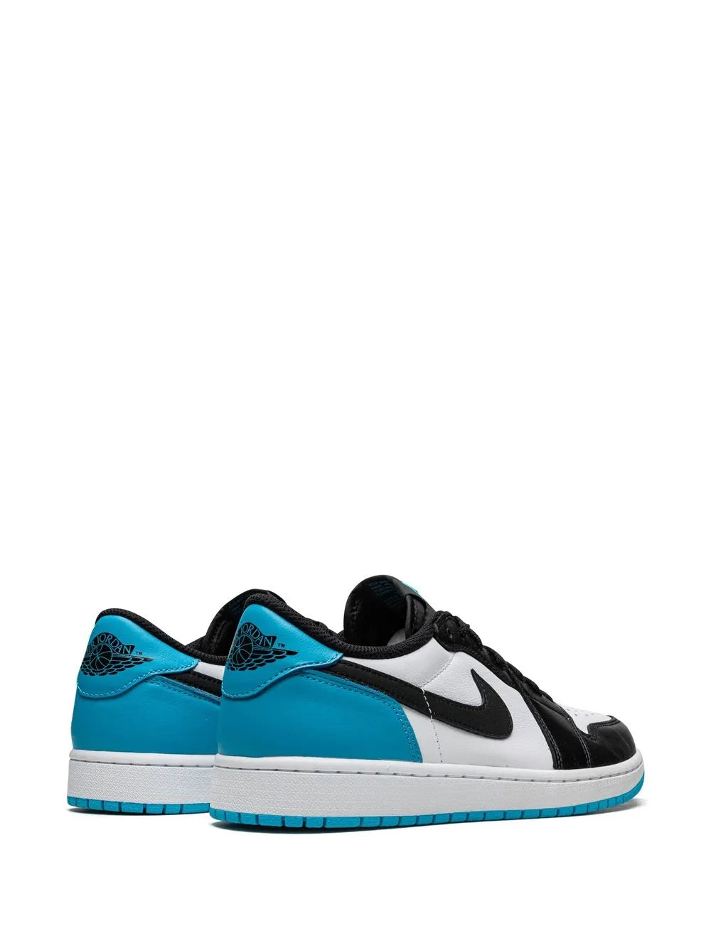 Air Jordan 1 Low Og Unc Sneakers — White/Black/Blue — Size US M 10.5 - US W 12 — Back View