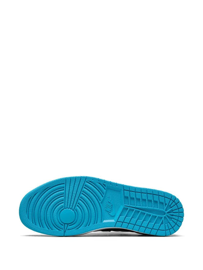 Air Jordan 1 Low Og Unc Sneakers — White/Black/Blue — Size US M 10.5 - US W 12 — Top View