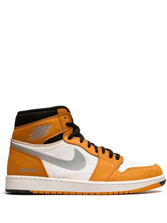 Air Jordan 1 Element Gore-Tex Light Curry Sneakers — Orange/White/Black — Size US M 6.5 - US W 8 — Front View