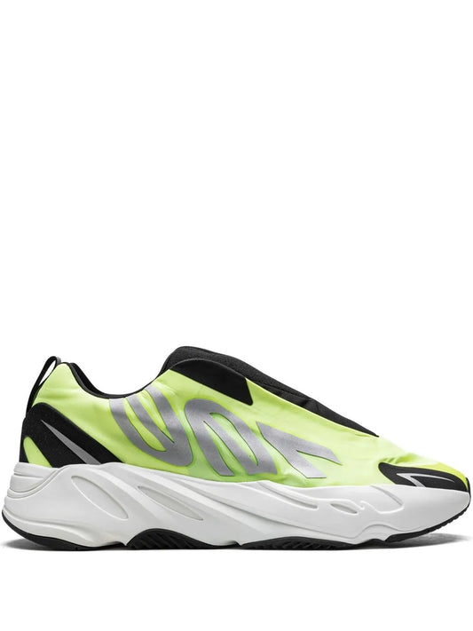 adidas Yeezy Boost 700 Mnvn Laceless Phosphor Sneakers — Bright Green — Size US M 8.5 - US W 10 — Front View