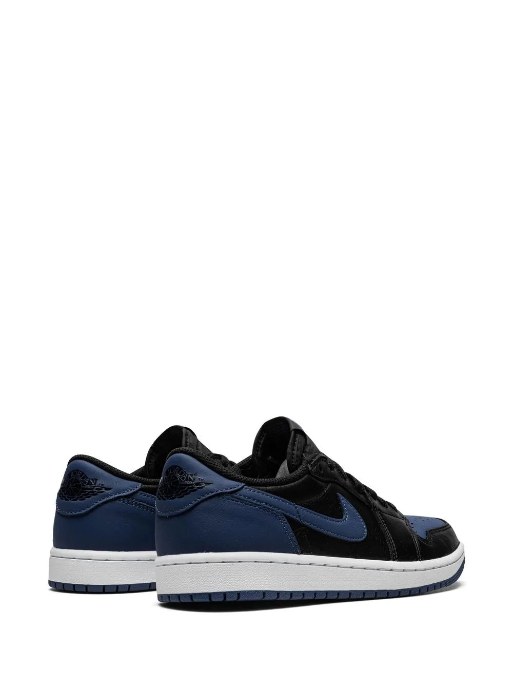 Air Jordan 1 Low Mystic Navy Sneakers — Black/White — Size US M 10.5 - US W 12 — Back View
