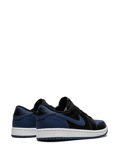 Air Jordan 1 Low Mystic Navy Sneakers — Black/White — Size US M 10.5 - US W 12 — Back View