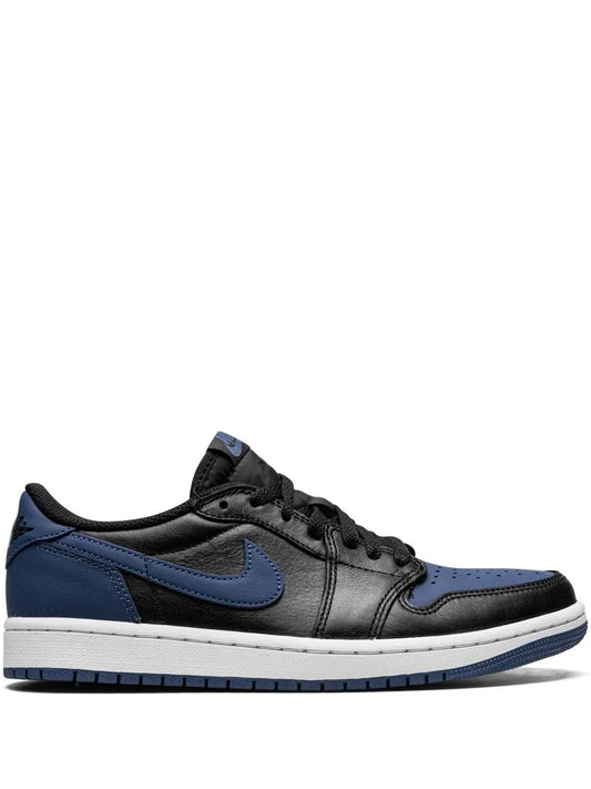 Air Jordan 1 Low Mystic Navy Sneakers — Black/White — Size US M 10.5 - US W 12 — Front View