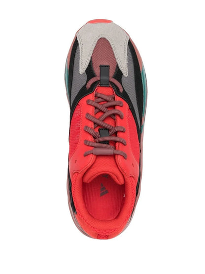 adidas Yeezy Boost 700 Hi-Res Red Sneakers — Bright Red — Size US M 8.5 - US W 10 — Top View