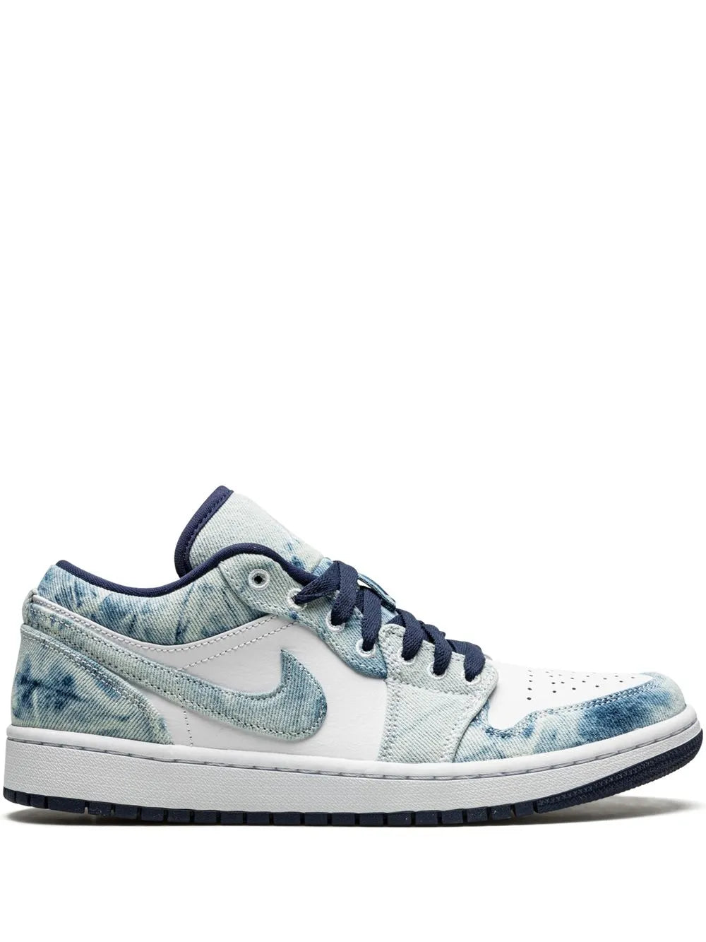 Air Jordan 1 Low Se Washed Denim Sneakers — Same as shown — Size US M 10.5 - US W 12 — Front View