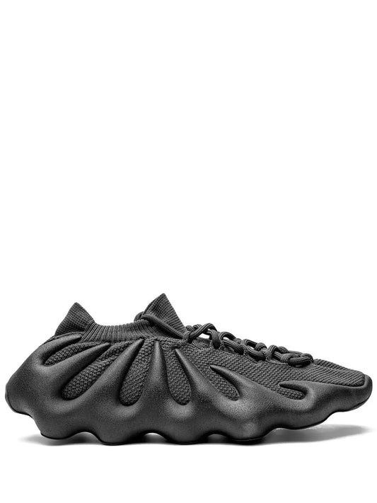 adidas Yeezy 450 Utility Black Sneakers — Black — Size US M 6 - US W 7.5 — Front View