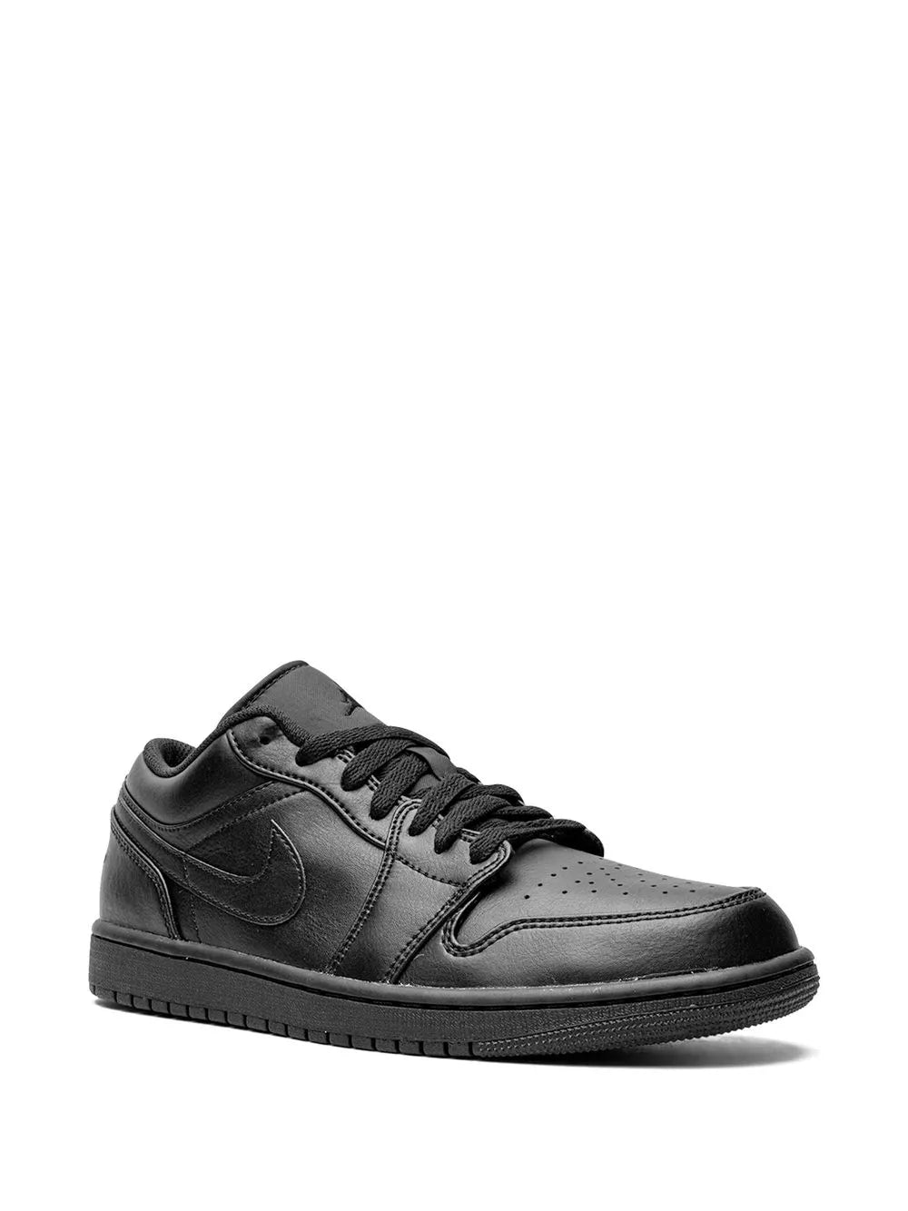 Air Jordan 1 Low Triple Black Sneakers — Black — Size US M 9.5 - US W 11 — Side View