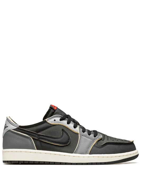 Air Jordan 1 Low Og Ex Dark Smoke Grey Sneakers — Black — Size US M 10.5 - US W 12 — Front View